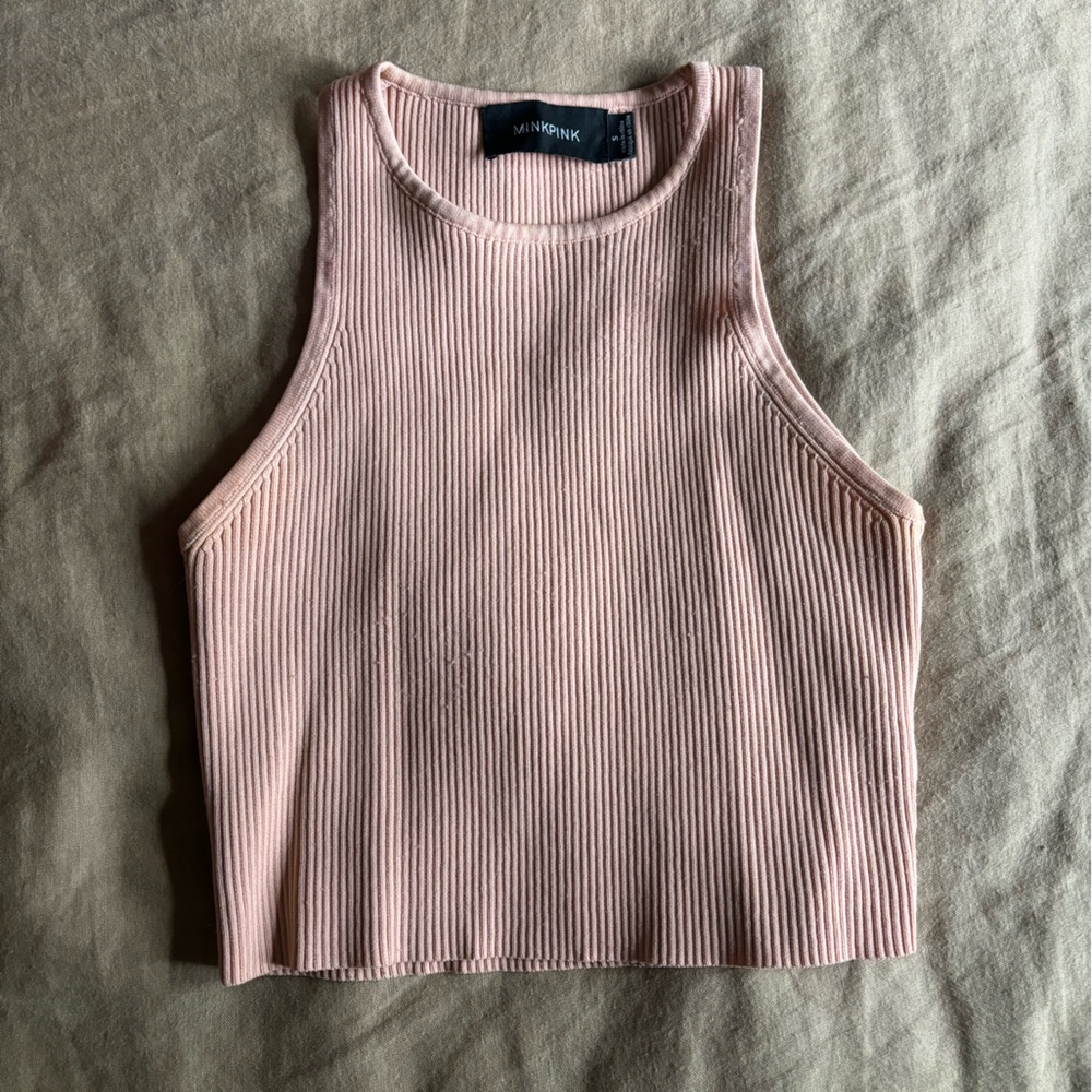 Minkpink peach crop top